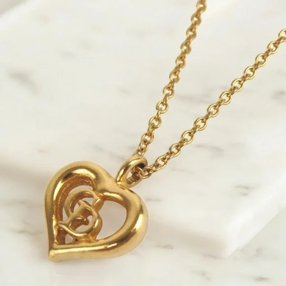 DIOR Signature Logo Heart Pendant Necklace 😍❤️ - Picture 7 of 10